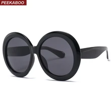 Peekaboo fashion oversized sunglasses women round shape circle green sun glasses for women large uv400 black