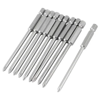 

1/4" Hex Shank Magnetic Cross Tip Phillips Driver Bit PH1 10 Pcs