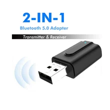 SOONHUA 2в1 USB BT 5,0 аудио приемник передатчик 3,5 мм стерео аудио адаптер Plug And Play с аудио кабелем