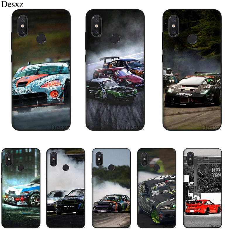 

Mobile Phone Case Silicone For Xiaomi Redmi Note 4 4X 5 5A 6 7 Pro Prime Cover Drift Cars Auto Racing JDM Casing Shell