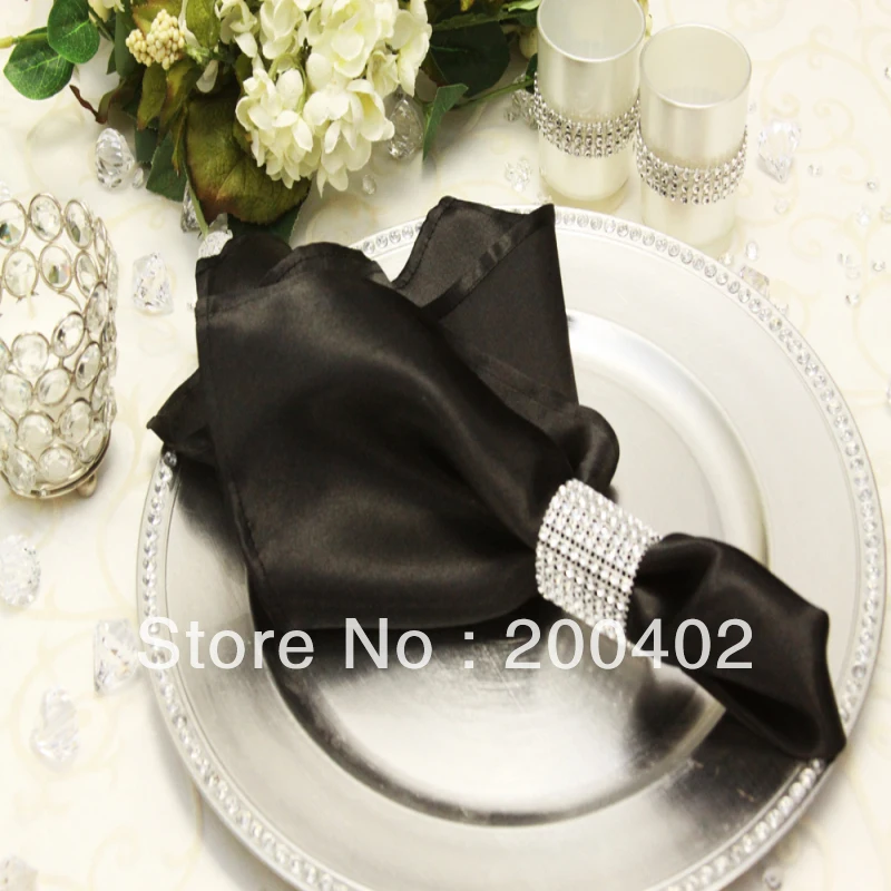 free shipping plain satin napkin wedding/napkinsin Table Napkins from