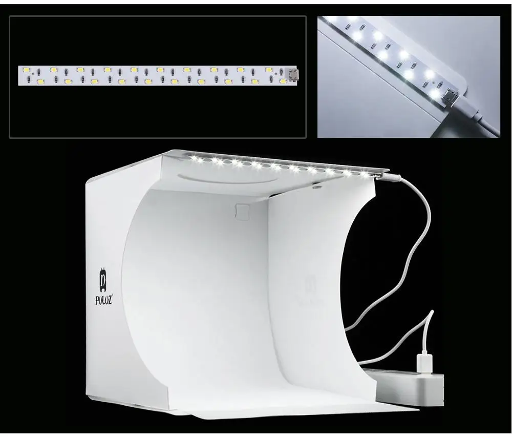 Складной портативный фото видео бокс освещение студия двойной СВЕТОДИОДНЫЙ панели стрельба палатка коробка комплект Emart диффузный студийный софтбокс Лайтбокс - Цвет: Single Light