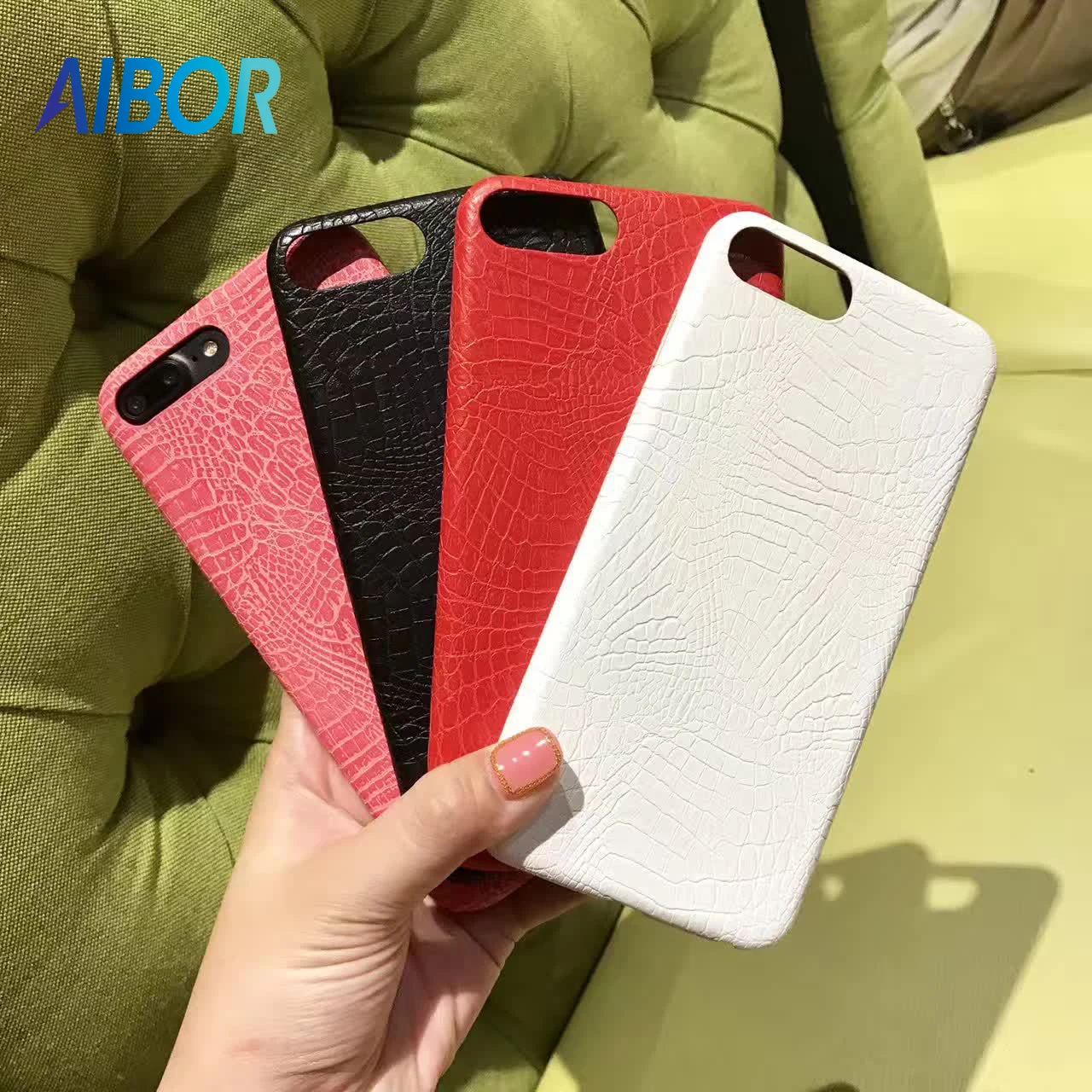 Роскошные Чехлы из искусственной кожи с крокодиловым змеиным принтом для iphone X XS 7