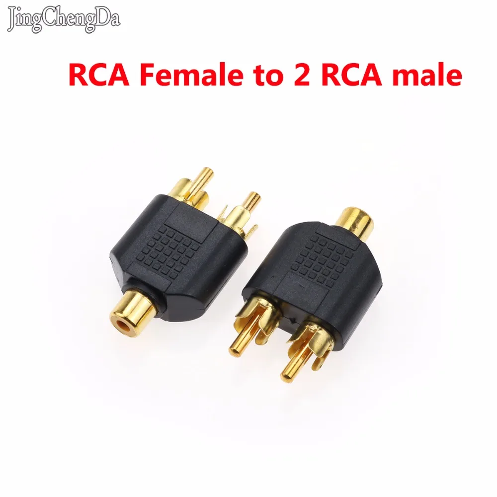 JCD RCA Женский 2RCA Мужской адаптер AV аудио разъем на обоих концах для подключения