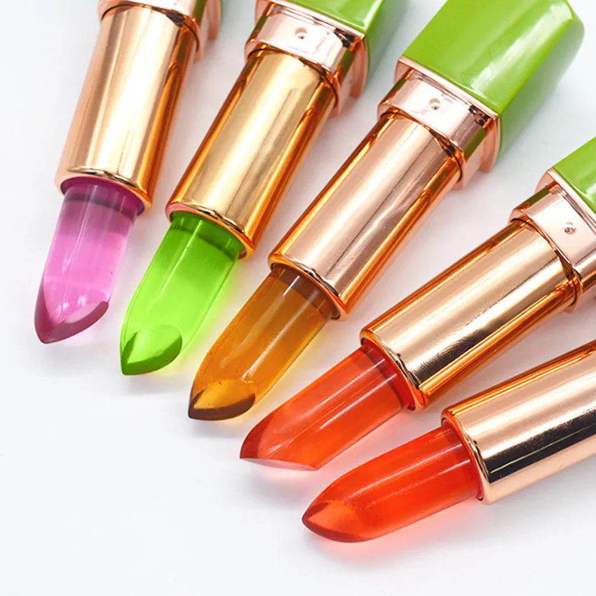 

New 1PC 5 Color Temperature Change Lipstick Waterproof Long-lasting Transparent Jelly Lipstick Moisturizer ja2