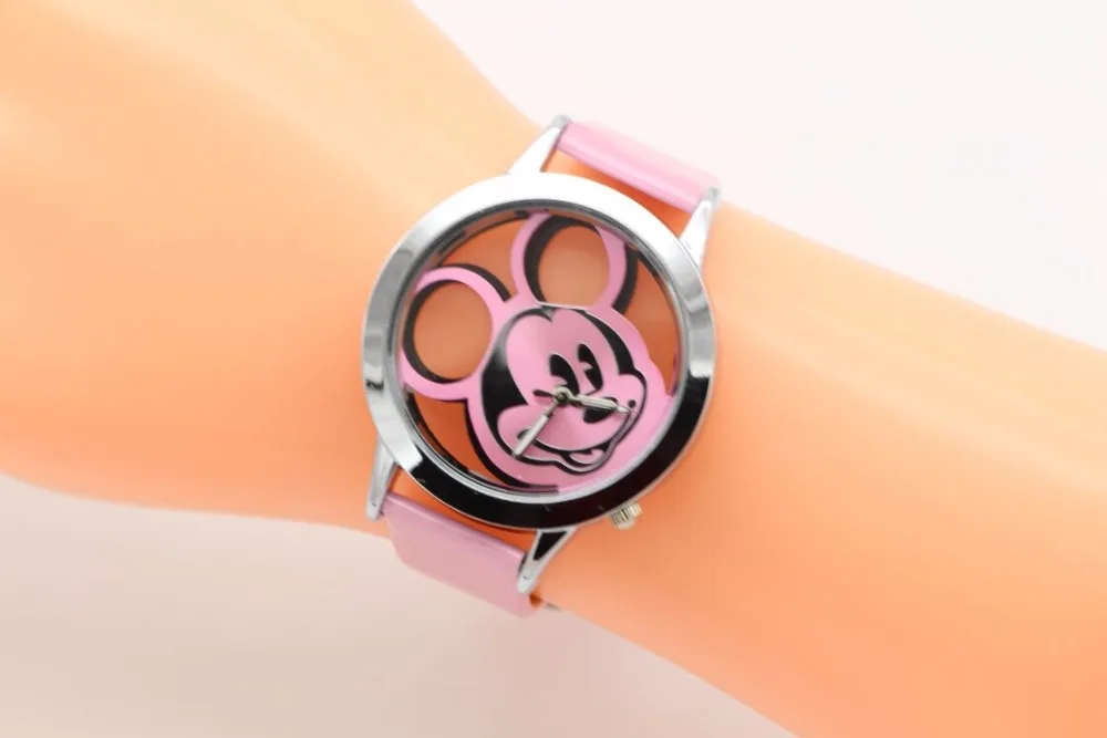 Дизайн, ЖЕНСКИЕ НАРЯДНЫЕ часы, кварцевые часы, модные Мультяшные часы с Микки Маусом, женские спортивные часы