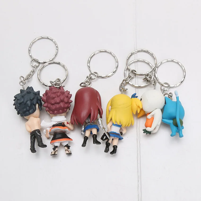 6 шт./компл. 3 5 см Сказочный хвост фигурка игрушка Lucy Natsu серый Happy Erza Scarlet мини