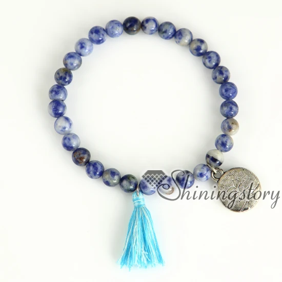 Mala beads браслеты с кисточкой yoga вдохновленные ювелирные изделия good luck молитвенные