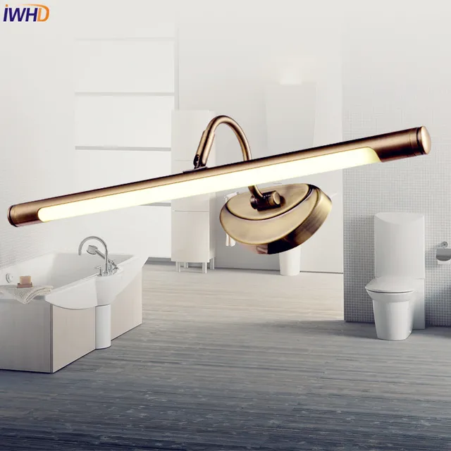 IWHD Amerikaanse Vintage LED Badkamer Licht Dressoir Messing ... IWHD Amerikaanse Vintage LED Badkamer Licht Dressoir Messing ...
