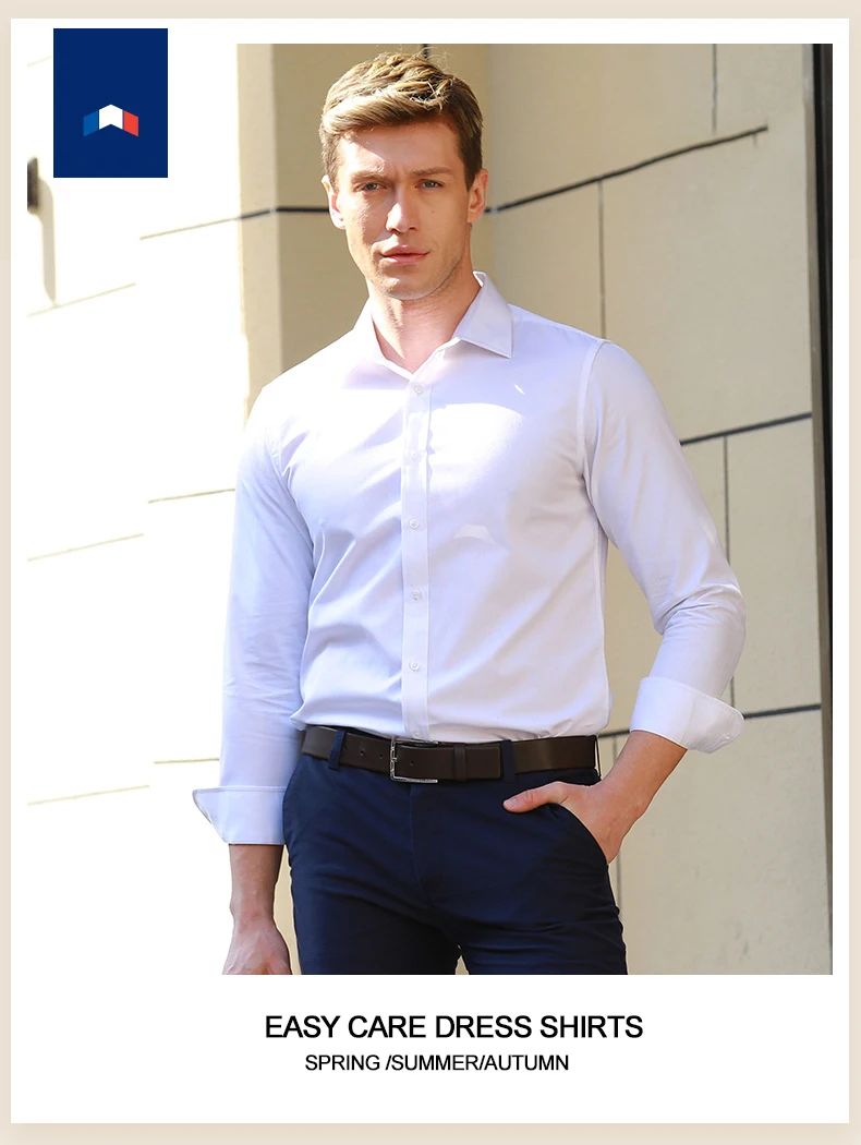 XS-3XL бренд Для мужчин рубашки Для мужчин s Slim Fit Повседневная рубашка одноцветное Цвет Формальные социальной работы рубашки легкий уход