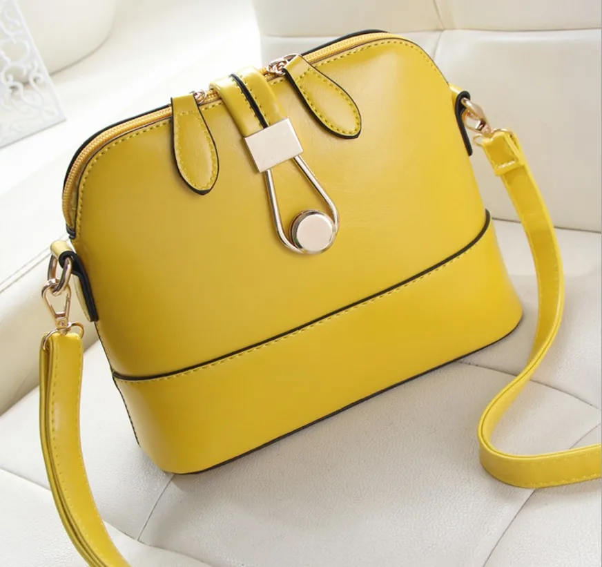 Наклонная женская сумка на одно плечо сумка в виде ракушки сумка Джокер Досуг дамские сумки, женские сумки-мессенджеры - Цвет: Цвет: желтый