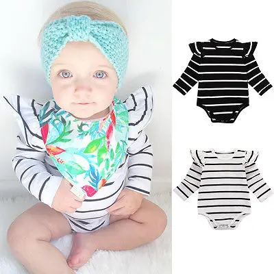 

striped new autumn spirng new toddler children clothes Newborn Kids Baby boy Girl Long Sleeve Romper Jumpsuit Outfit 0-18M