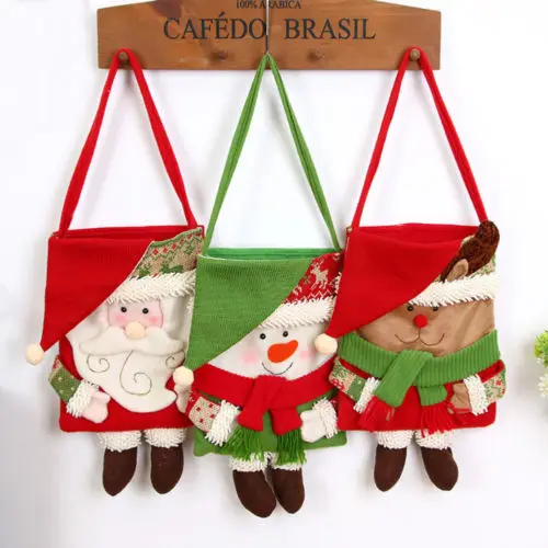 1pcs santa claus christmas candy bags xmas gift elf elk pants treat pocket cotton pouch handable - Christmas Candy Bags 1pcs santa claus christmas candy bags xmas gift elf elk pants treat pocket cotton pouch handable - Christmas Candy Bags