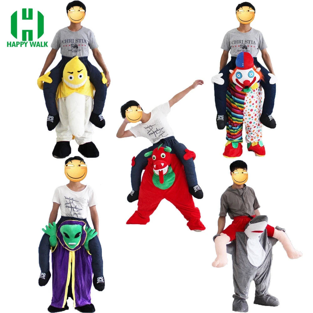 Funny Ride on Me Mascot Cosplay Costumes Carry Back Funny Pants Dress