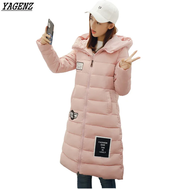YAGENZ Women Basic Coats 2017 New Women s Winter Jacket Cotton Jacket Slim Elegant Ladies Hooded