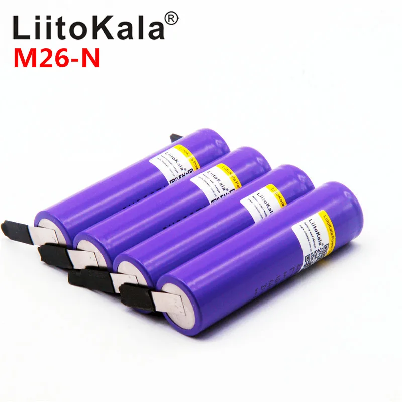 Новинка LiitoKala M26 18650 2600mah 10A 2500 литий-ионная аккумуляторная батарея безопасная батарея для ecig/скутера M26-N