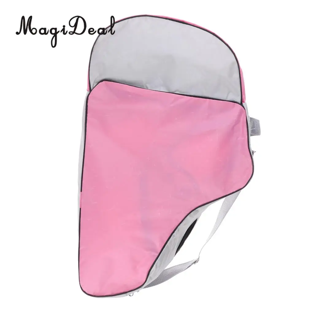 MagiDeal Portable Large-capacity Inline Roller Skating Boots Bag Ice Skating Bag Hockey Skate Shoulder Bag Equipment Bag Pink 
