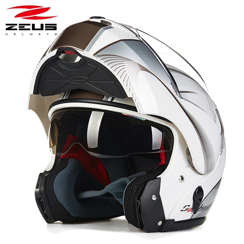 Enojado construir Mal humor ZEUS Modular Motocross protección Casco integral de motocicleta lentes  dobles combinación multifuncional Capacete cascos|Cascos| - AliExpress