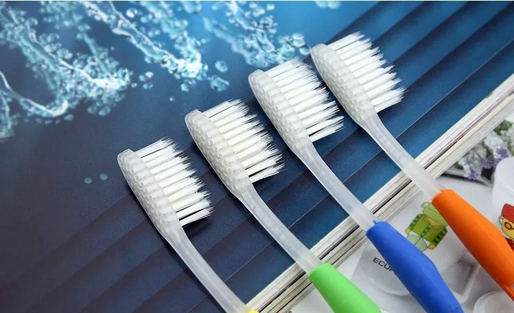 Arival/EMS, 4 шт/Розничная упаковка двойная нано зубная щетка белая мягкая зубная щетка для взрослых с щетиной как Стоматологический Продукт гигиены