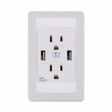 Двойной USB Порты и разъёмы розетки Зарядное устройство AC штепсельная розетка панель выходных пластин станция VBU78 T10
