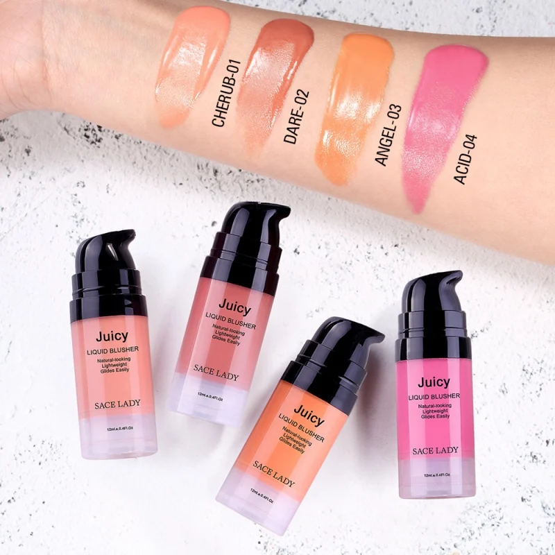 1PC Professional Makeup Liquid Blush Face Rouge Make Up Natural Cheek Blusher Long Lasting Cosmetics 4 Colors 1PC Professional Makeup Liquid Blush Face Rouge Make Up Natural Cheek Blusher Long Lasting Cosmetics 4 Colors