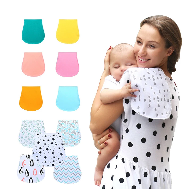 

Baby Burp Bibs Infant Baby Burp Cloths Soft Cotton Three Layers Waterproof Set Curved Absarbent Bib Baby Accessories