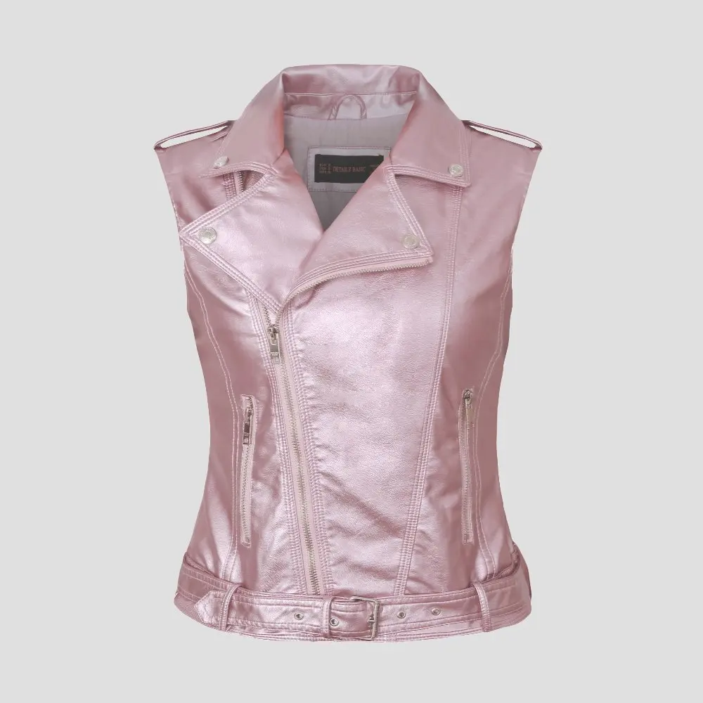 Женская короткая куртка из ПУ кожи с поясом на молнии|pu leather jacket|brand jacketfashion jacket |