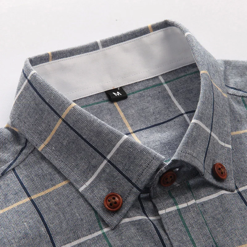 100-Cotton-Mens-Dress-Short-Sleeve-Shirts-Fashion-Casual-Slim-Fit-Plaid-Men-Shirts-Brand-Clothing (2)