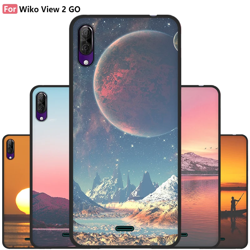 

City Night Scene Case For Wiko View 2 GO,Mobile Phone Shell, TPU Material Painted Color Painting Case.49 Colors!