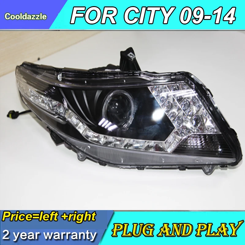 Передние светодиодсветодиодный фары ангельские глазки для HONDA City 2008 2009 2010 2012 2013