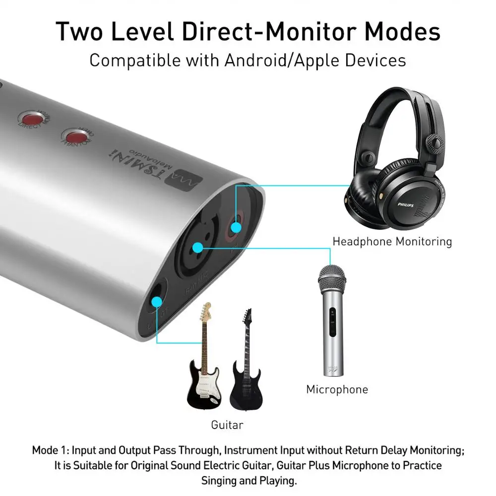 MIDI Commander гитарная педаль Портативный USB MIDI ножной контроллер с 10 ножными переключателями соответствует TS мини аудио интерфейс звуковая карта