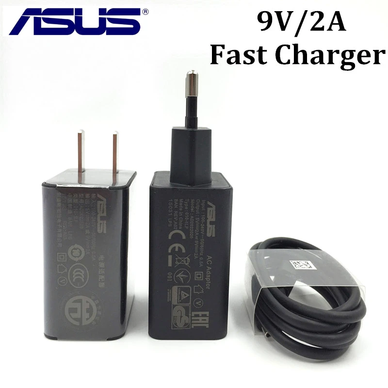 ASUS cargador rápido Original para teléfono inteligente Zenfone 2 ZE551ML, adaptador usb de carga rápida 9V/2A qc 2,0, Selfie/Go/3 Ultra Cargadores de teléfono móvil| - AliExpress