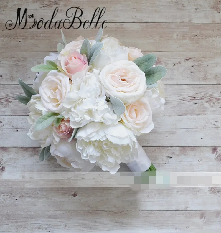 4191 Ivoire Soie Fleurs Pivoines Mariage Bouquet Roses à Vendre Mariée Bouquet Demoiselle Dhonneur Tenant Fleurs Décoration Rustique In Bouquets