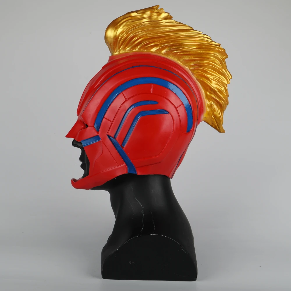 PVC Helmet Captain Marvel Carol Danvers Superohero Mask Women Cosplay Helmet Costume Halloween Party Prop (8)