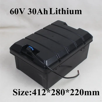 

High power 60V Ebike Lithium Battery 60V 30AH Li-Ion Battery Pack with 50Amp BMS For 2000W 3000W Scooter Motor 3kw + 5A Charger