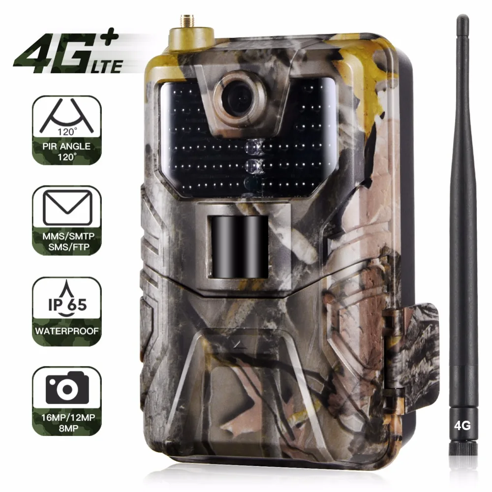

HC-900LTE 4G MMS/SMS/SMTP/FTP Hunting trail camera 16MP 64GB night camera 44PCS 940nm led wild camera photo traps for animal