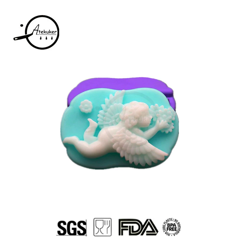 

Atekuker Flower Angel Shape Silicone Mold Soap Form Jelly Molds Silicone Forms For Soap Making Plaster Ice Mold