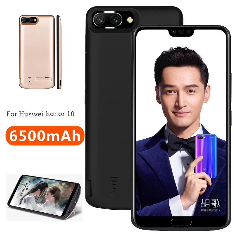 6500 mah For Huawei Honor 10 Battery Case Smart Phone Stand Battery Cover Smart Power Bank For Huawei Honor 10 Charger Case