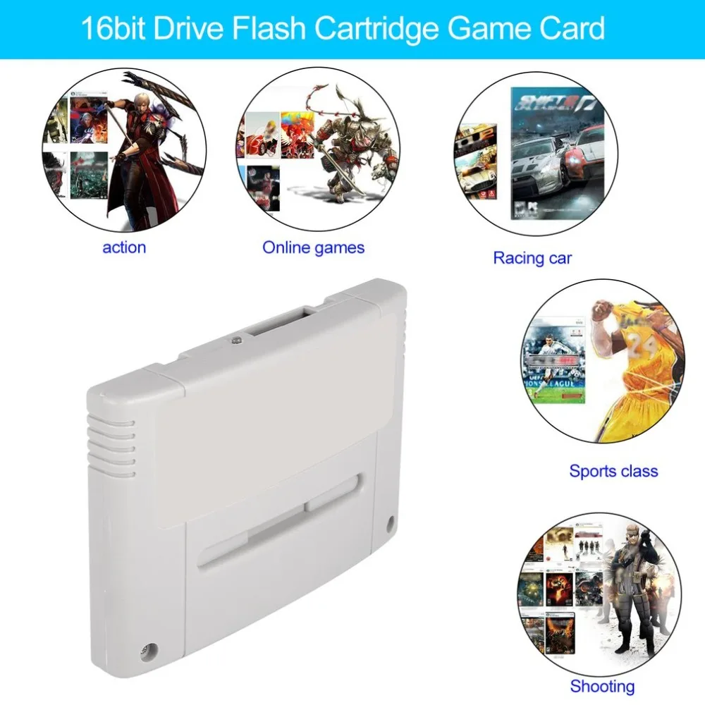 

Onleny 16 bit Super Ever Flash Game Drive Flash Cartridge Video Game Console Game Flash Card Plug & Play for SFC/SNES
