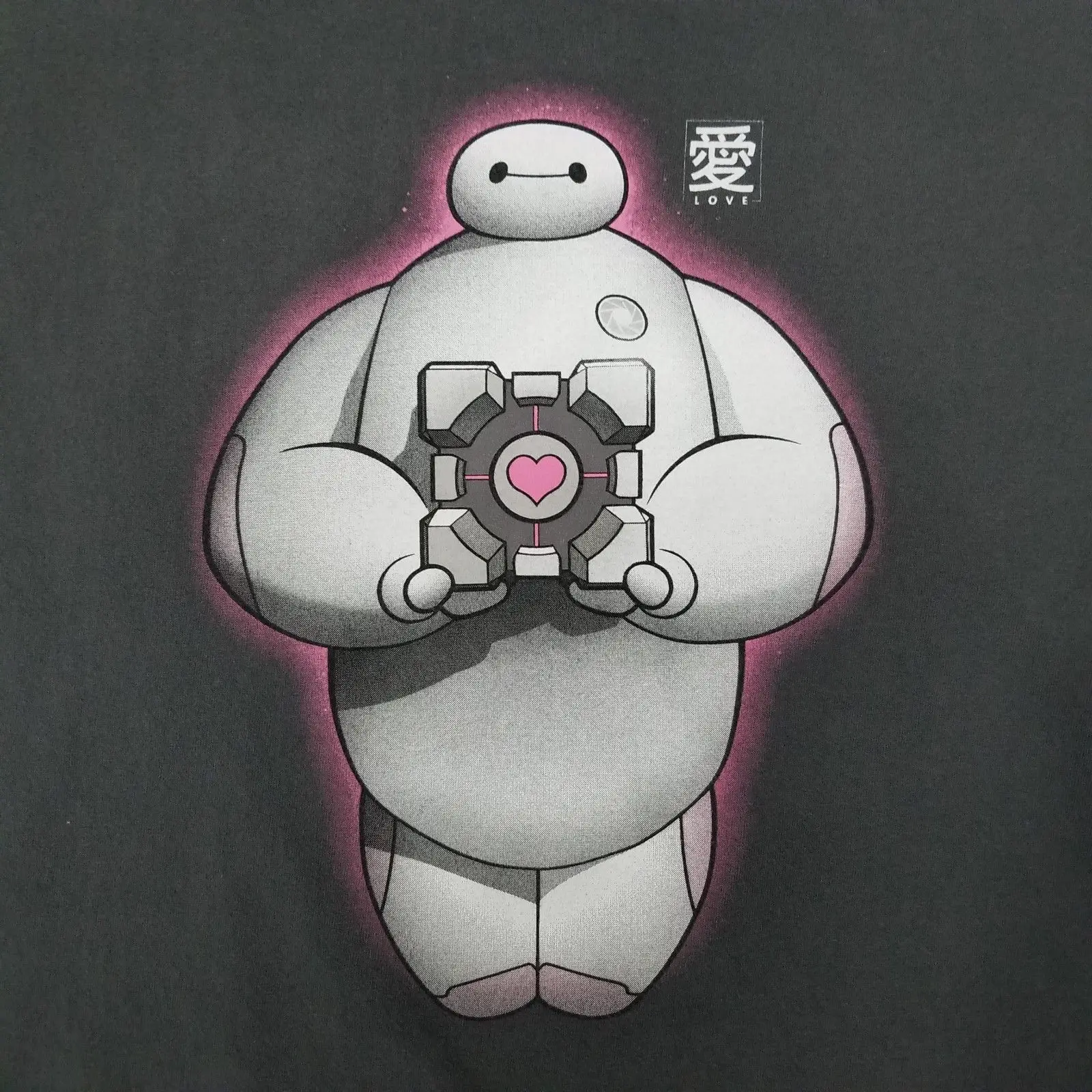 TeeFury XL Big Hero 6 Baymax Portal забота о компаньонах серая футболка с коротким рукавом