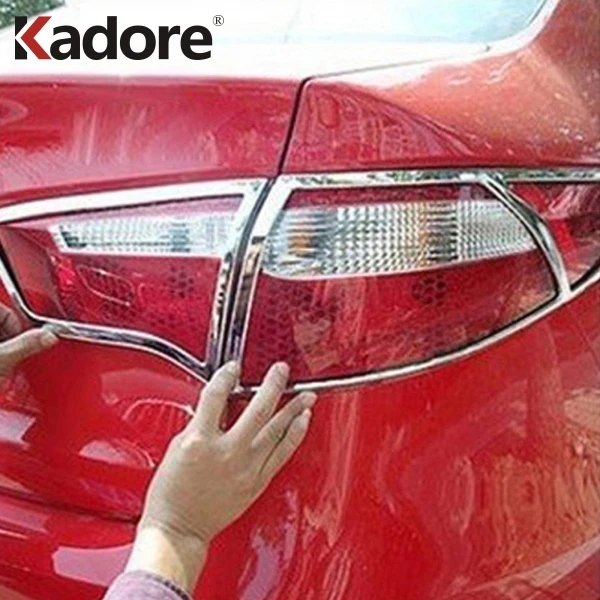 Для KIA K2 Rio седан 4Drs 2011 2012 2014 2013 Chrome Хвост свет лампы Вытяжки кадров задняя крышка