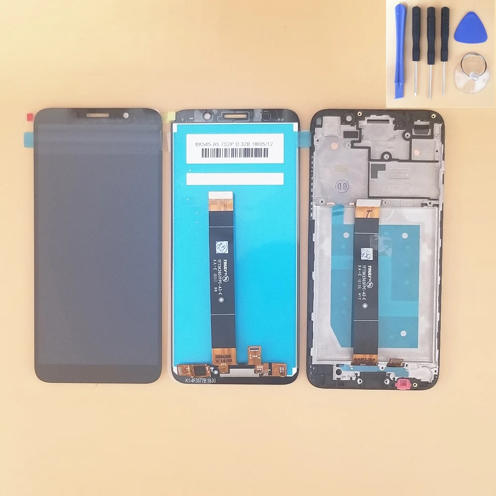 5.45 inch New for Huawei Y5 prime 2018 LCD Display Touch Screen Digitizer Assembly with Frame For Pro | Мобильные телефоны и