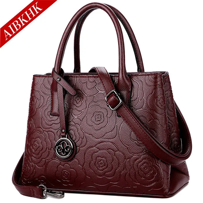 Роскошные женские сумки, дизайнерские брендовые сумки из натуральной кожи для женщин, кожаные сумки, женские сумки - Цвет: wine