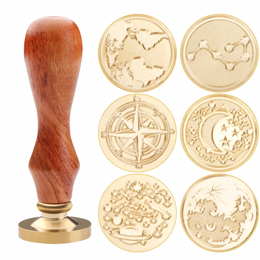 Retro Wood Handle Sealing Wax Stamp Animal Wedding Invitation Sealing Stamps