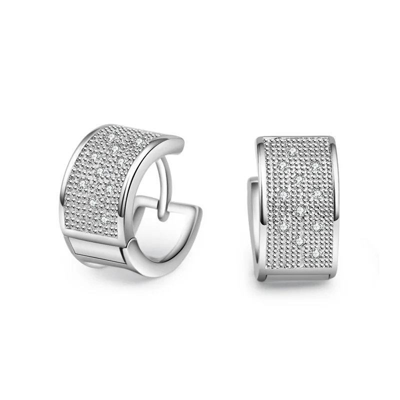 

100% 925 sterling silver fashion shiny crystal ladies`stud earrings female wholesale jewelry birthday gift drop shipping cheap