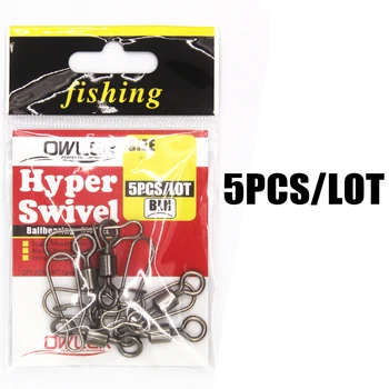 

1pack 2/0# 1/0# 1# 2# 4# 6# 8# 10# Fishing Connector Pin Bearing Rolling Swivel Stainless Steel with Snap Fishhook Lure Tackle
