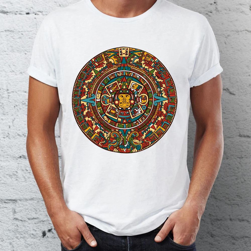 Men's T Shirt Aztec Calendar Cool Artsy Teein TShirts from Men's