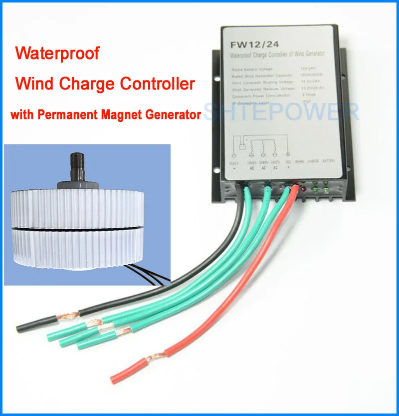 

300W generator with holder three phase ac 12V/24V with wind controller for wind turbines apply max power 345w