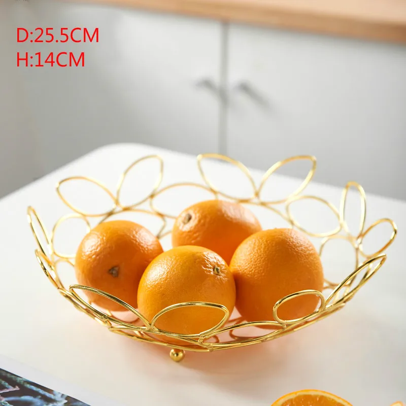 Multi-layer fruit plate modern candy pot home living room KTV fruit plate multi-function three-layer fruit basket WF7011113 - Цвет: A