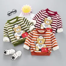 BibiCola; свитер для маленьких мальчиков; сезон осень-зима; теплые бархатные костюмы из плотного флиса; Верхняя одежда с героями мультфильмов для маленьких детей; повседневные пальто для малышей